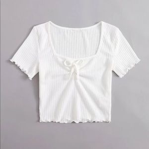 SHEIN WHITE CROP TOP